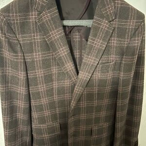 Hugo Boss Brown and Pink Sport Coat with Refined Plaid